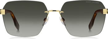 61mm Gradient Rectangular Sunglasses