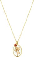 Set & Stones Katrina Birth Flower and Birthstone Charm Necklace