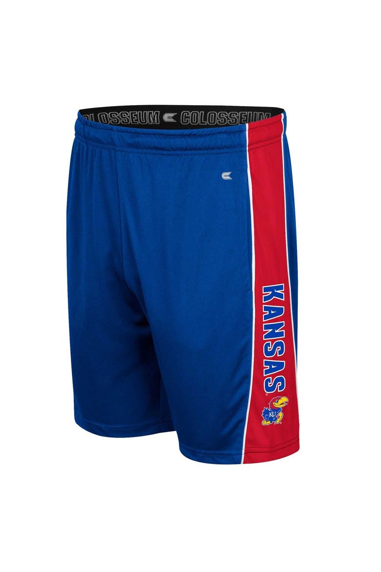 Men's Colosseum Royal Kansas Jayhawks Panel Shorts, Alternate, color, Royal