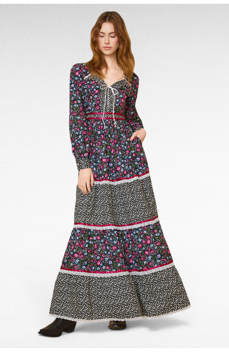 ModCloth Katie Cottagecore Prairie Maxi Dress, ModCloth x Gunne Sax, Main, color, Enchanting Bloom