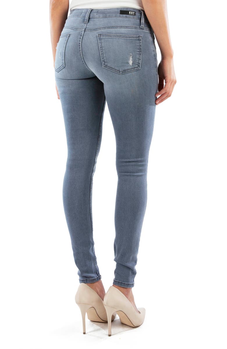 KUT from the Kloth Mia Ripped Toothpick Skinny Jeans, Alternate, color, 