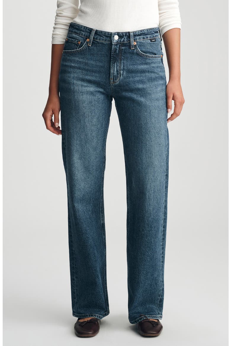 Taylor High Waist Wide Leg Jeans, Main, color, DARK BRUSHED CLASSIC
