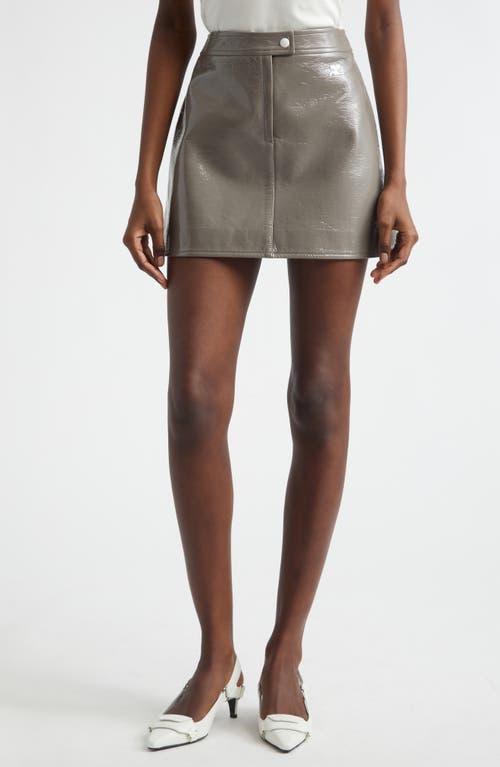Courrèges Re-Edition Vinyl Miniskirt in Light Mocha at Nordstrom, Size 42