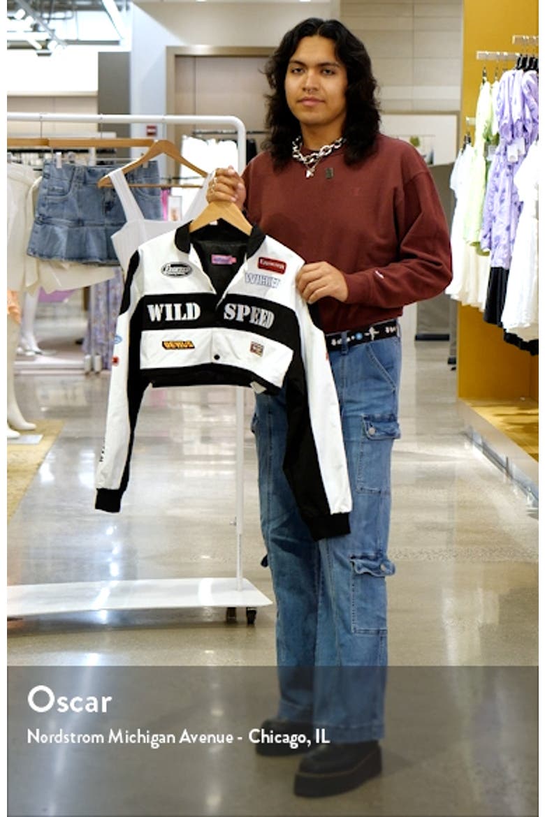 Lenni Colorblock Patch Cotton Crop Jacket video