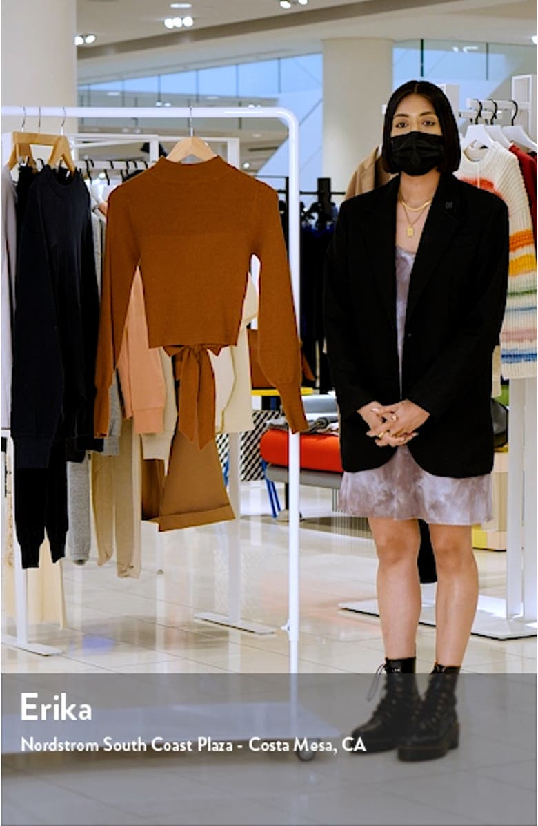 Tie Back Mock Neck Sweater, sales video thumbnail