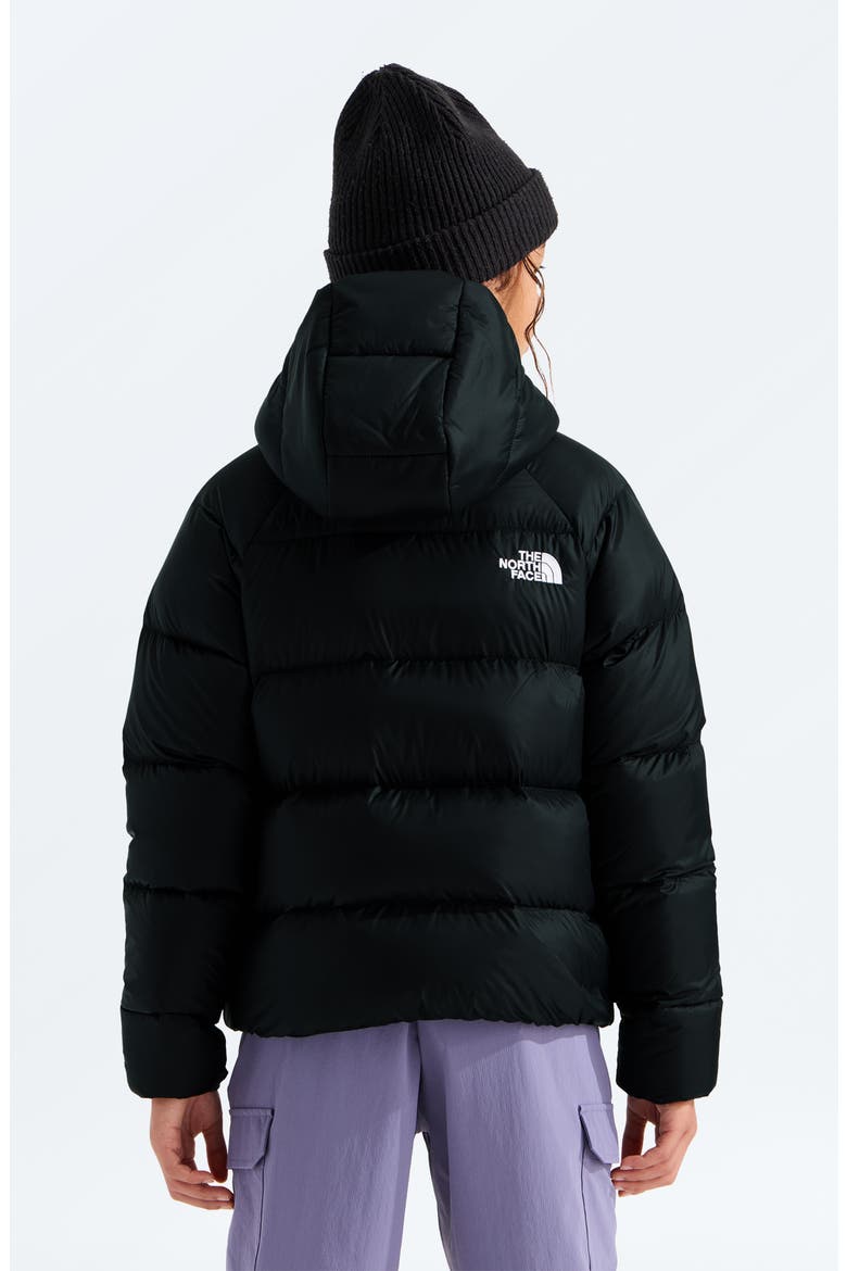Kids' Hydrenalite Down Hooded Jacket, Alternate, color, TNF BLACK