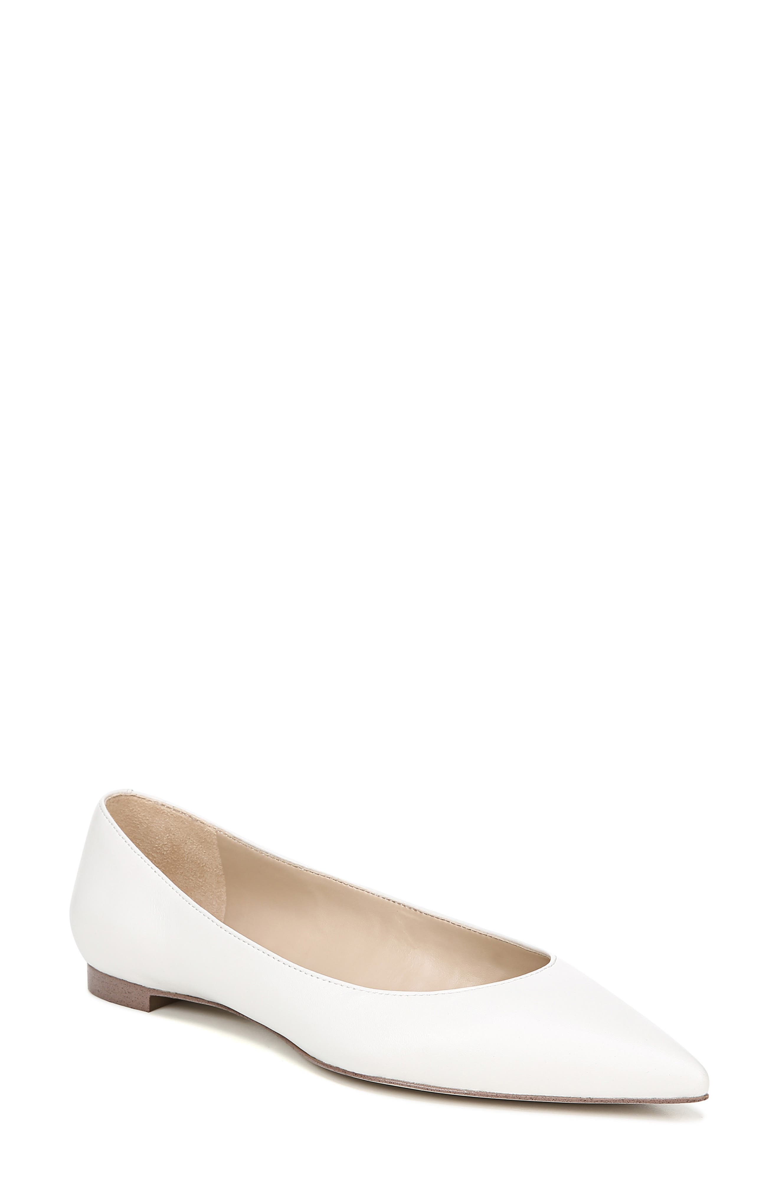 Sally Flat, Main, color, BRIGHT WHITE NAPPA LEATHER