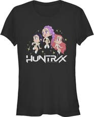 KPop Demon Hunters Junior's Chibi Trio Huntrix Short Sleeve Graphic T-Shirt