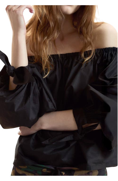 Cynthia Rowley The Bunny Blouse In Black