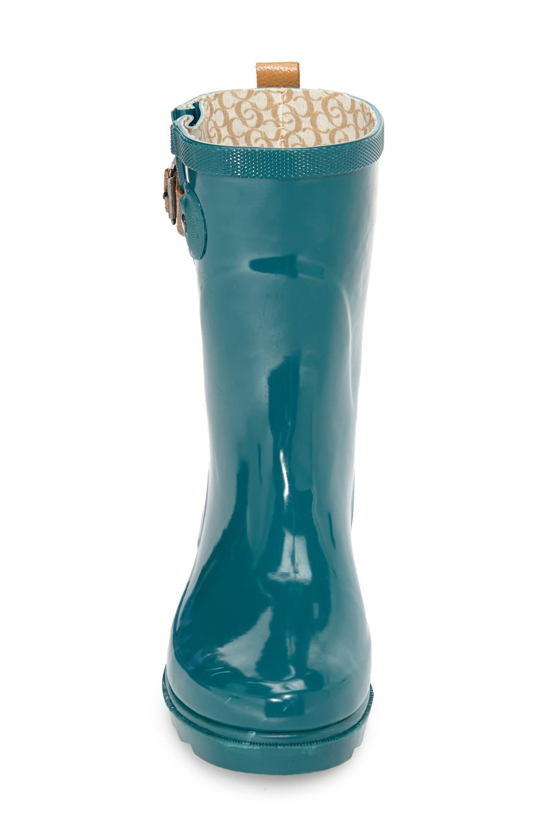 'Top Solid Mid Height' Rain Boot, Alternate, color, FOREST