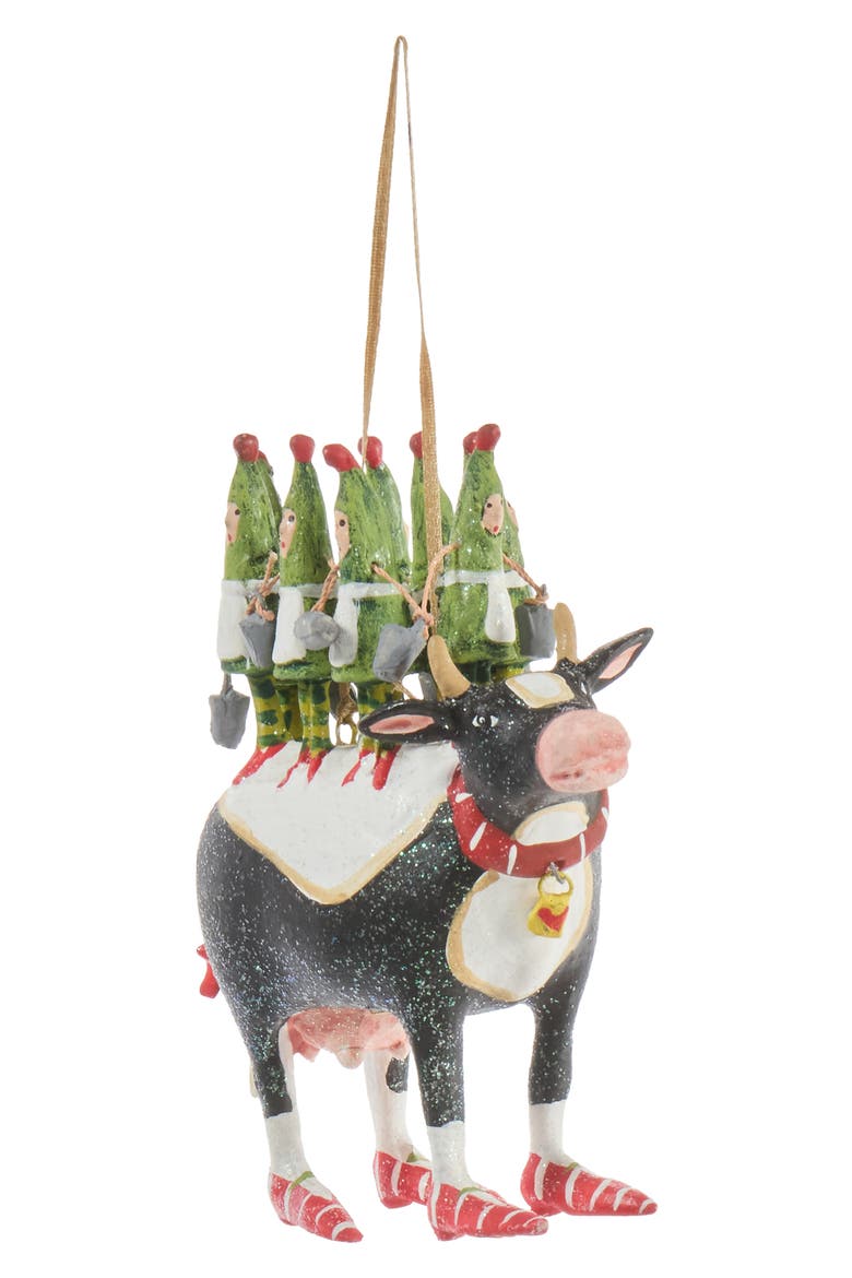 Patience Brewster 12 Days Eight Maids a-Milking Ornament, Main, color, BLACK