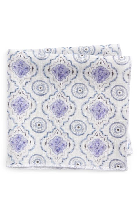 Print Linen Pocket Square