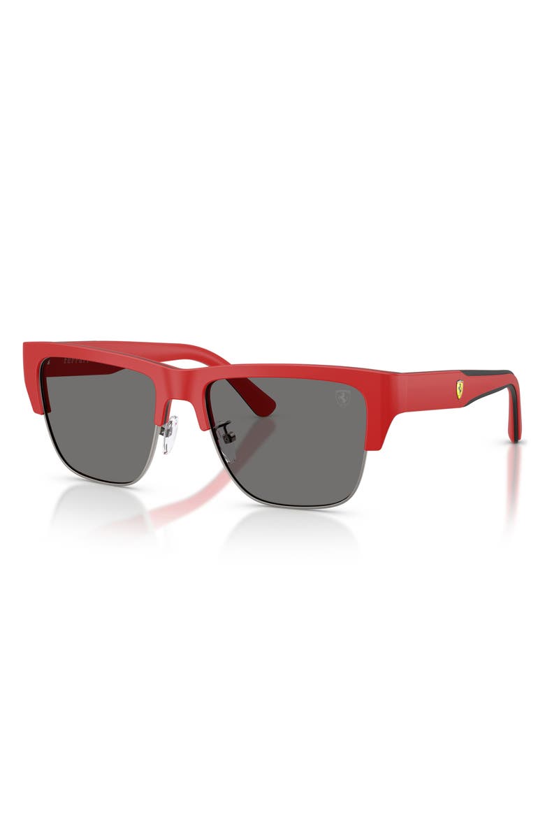Scuderia Ferrari 55mm Polarized Square Sunglasses, Alternate, color,