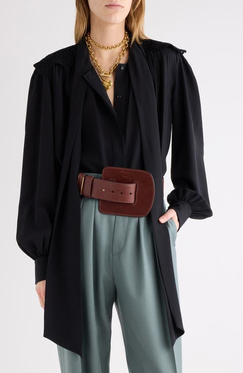 Pussybow Silk Crêpe de Chine Shirt