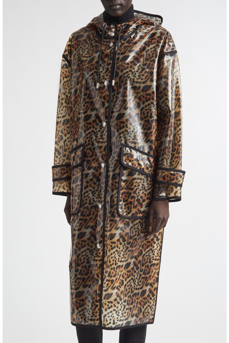 True Leopard Print Raincoat, Alternate, color, LEOPARD