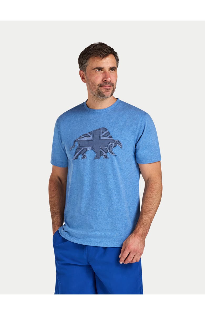 Raging Bull Union Jack Bull T-Shirt, Alternate, color, Denim Blue