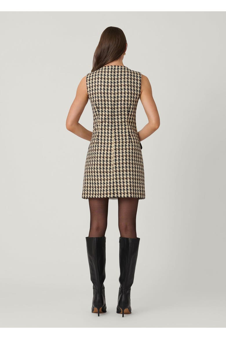 Abigail Houndstooth Tweed Dress, Alternate, color, Jet Multi