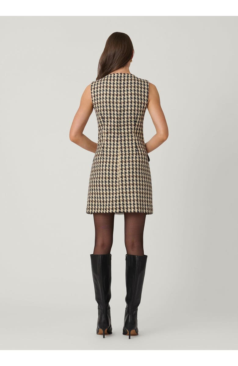 Shoshanna Abigail Houndstooth Tweed Dress, Alternate, color, Jet Multi