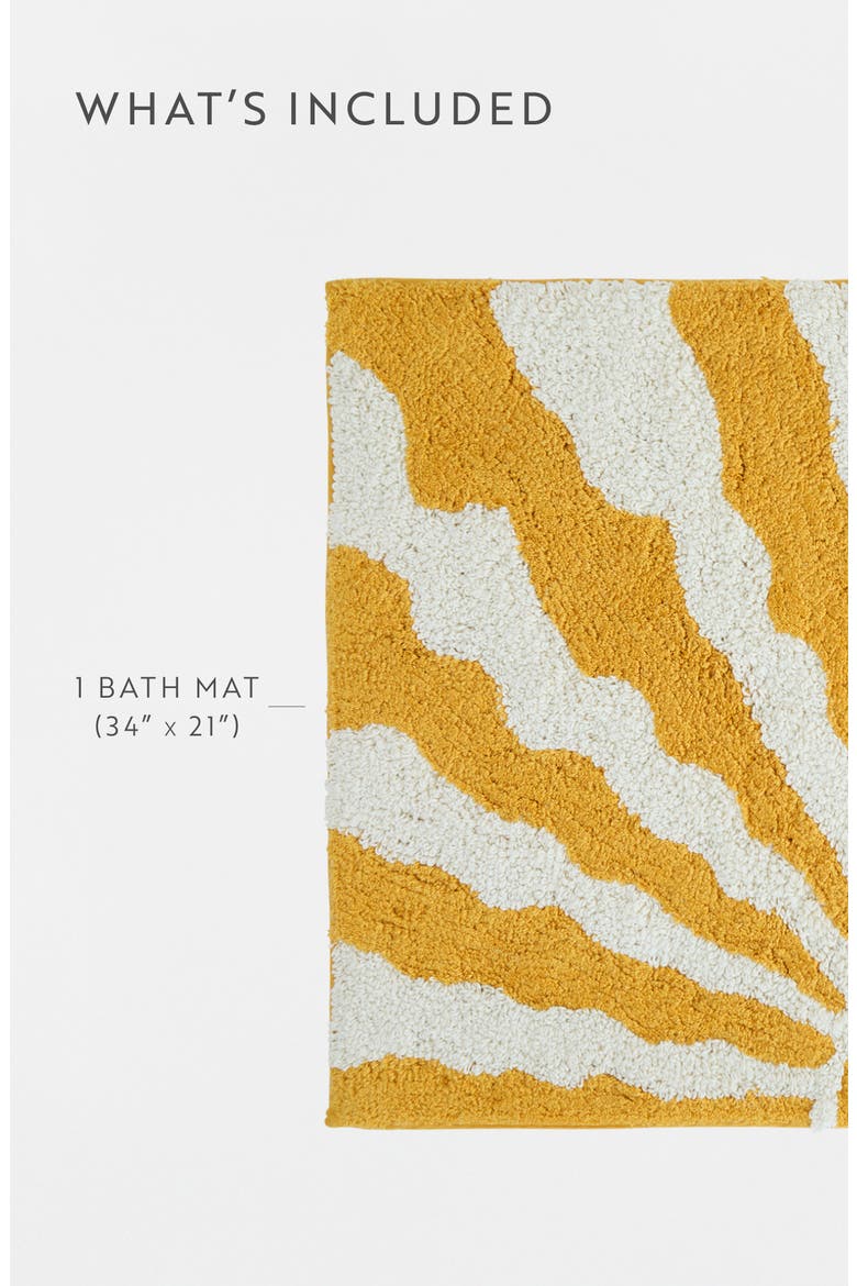 Arc Patterned Bath Mat, Alternate, color, SUNRISE YELLOW