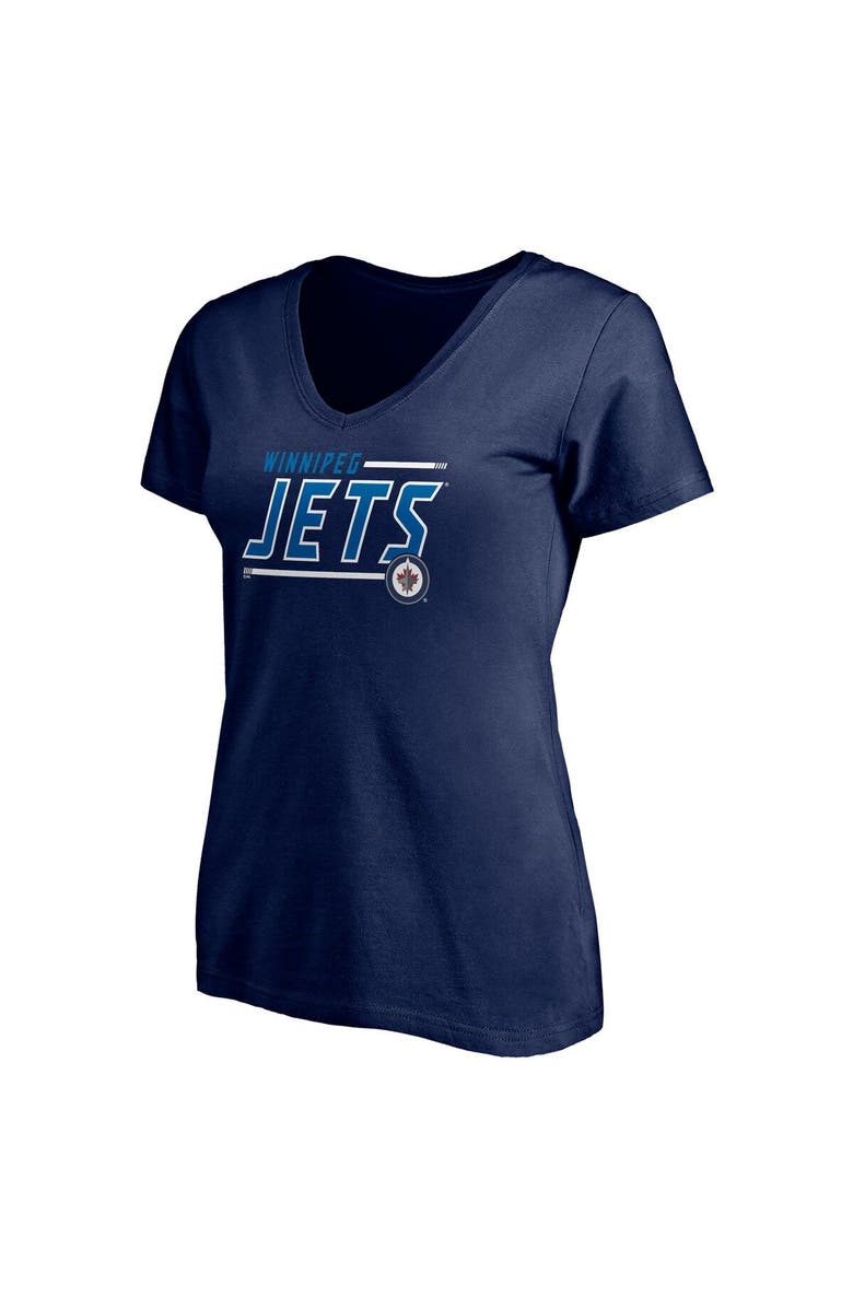 FANATICS Women's Fanatics Branded Navy Winnipeg Jets Plus Size Mascot In Bounds V-Neck T-Shirt, Alternate, color, 