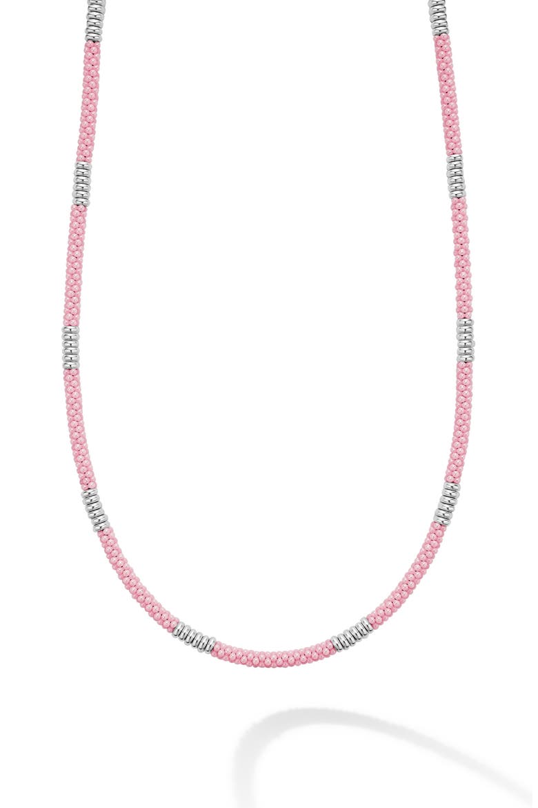 Pink Caviar Ceramic Station Necklace (Nordstrom Exclusive), Alternate, color, PINK