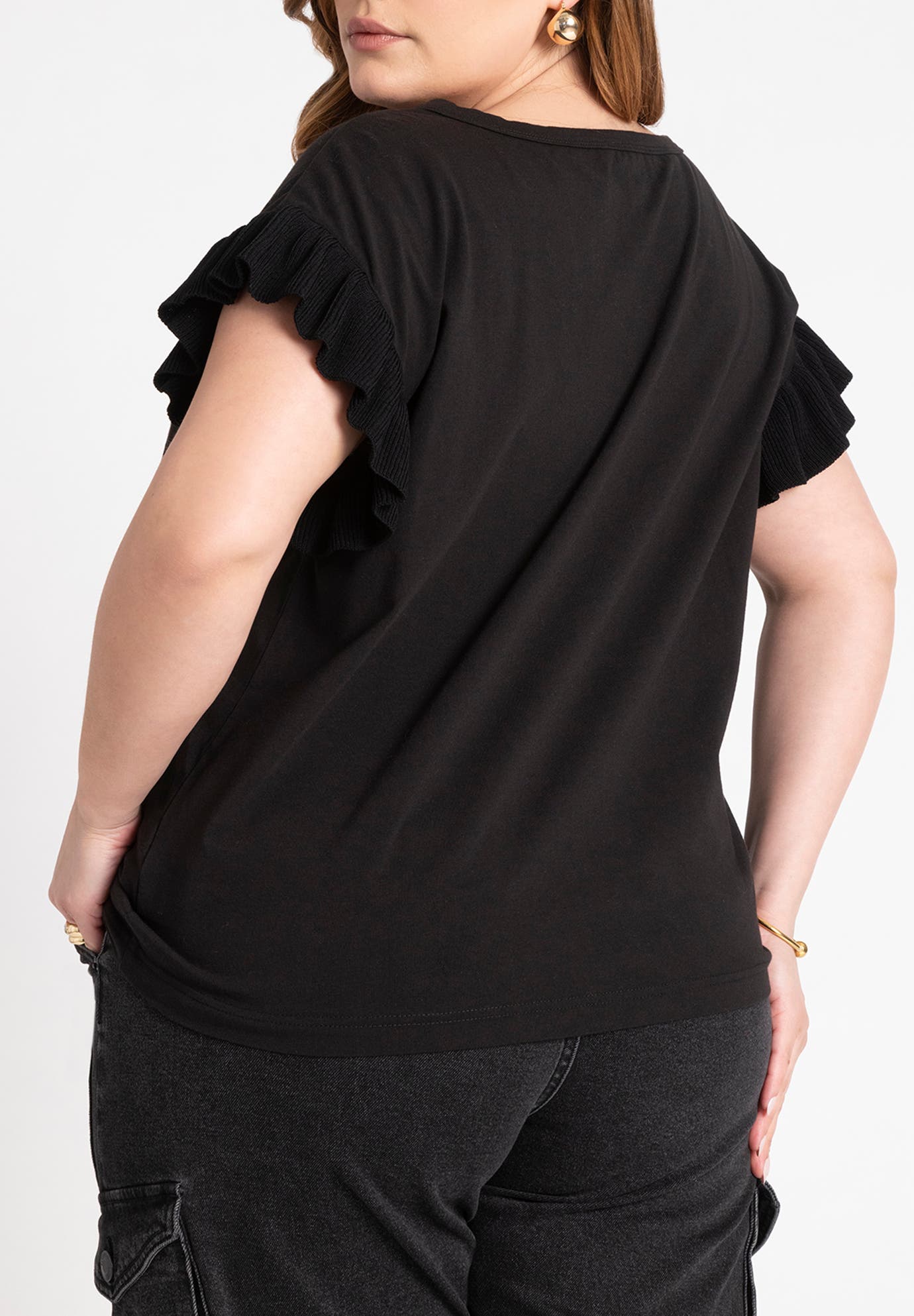 Ruffle Sleeve Tee - image 2