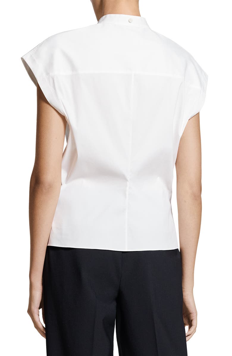 Theory Good Sleeveless Button-Up Shirt, Alternate, color, White