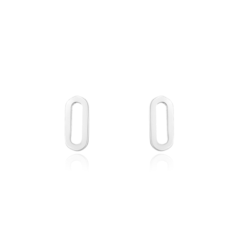The Lovery Fine Jewelry Single Paperclip Stud Earrings In Gold