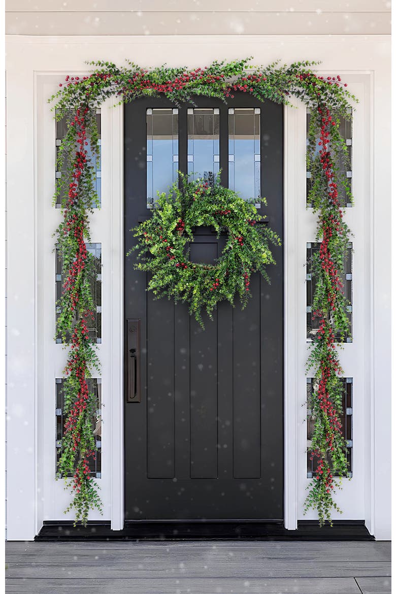 9ft Christmas PE Dripping Garland Real Touch, Alternate, color, Red