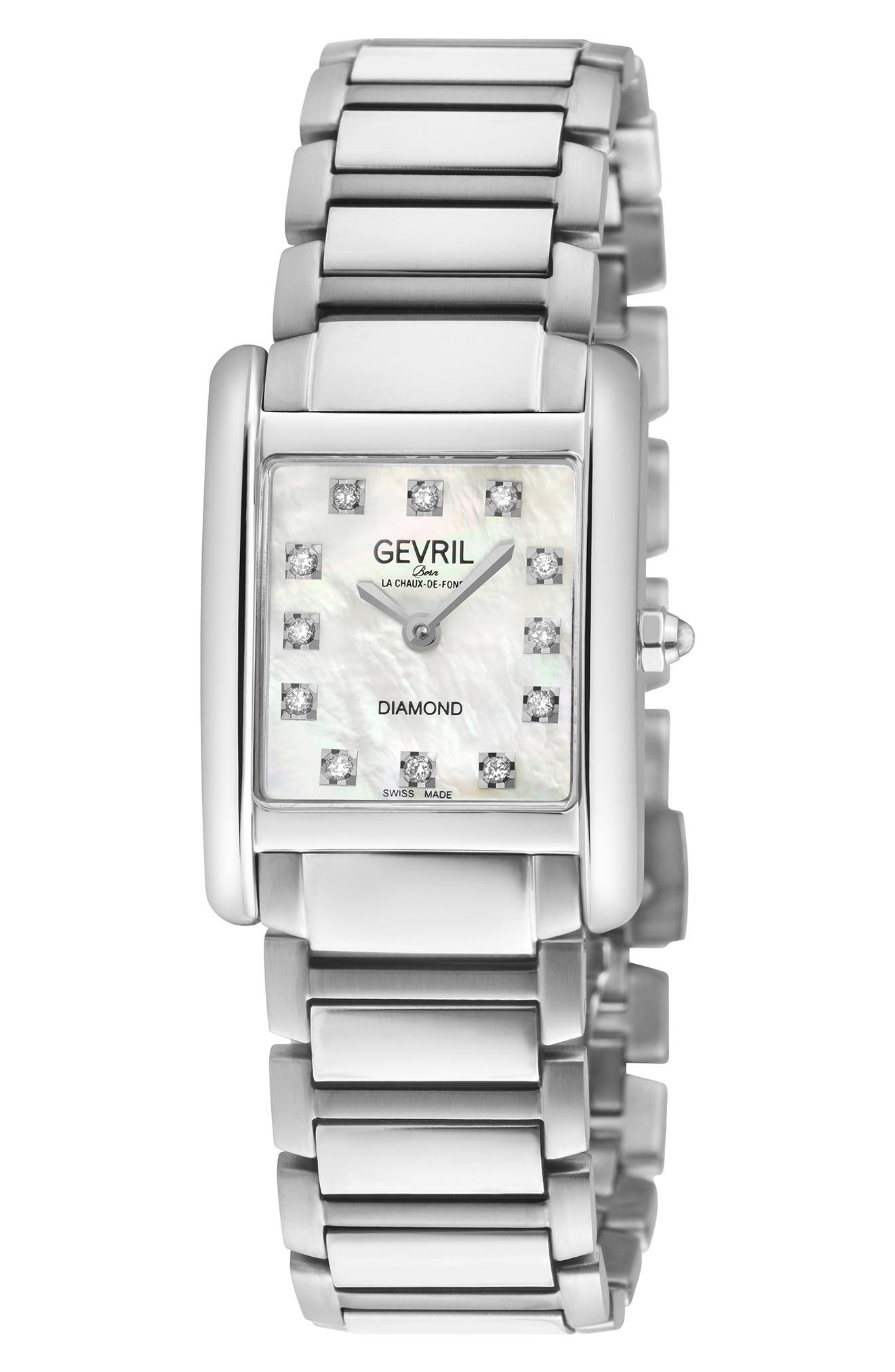 Regina Diamond Dial Bracelet Watch, 24mm x 32mm
