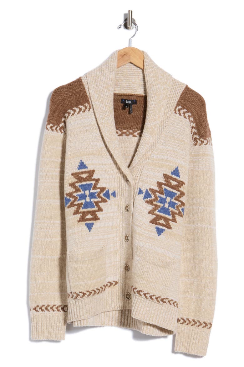 Mackenzie Wool Cardigan, Main, color, BROWN MULTI