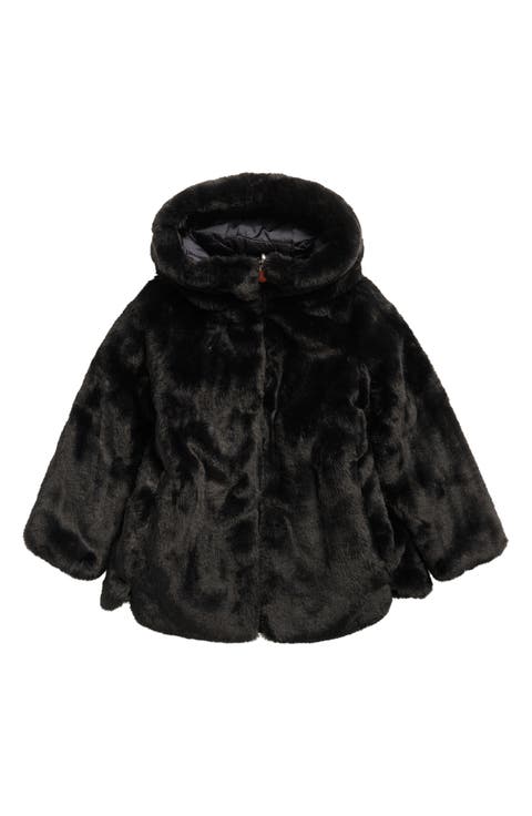 Kids' Flora Faux Fur Hooded Jacket (Toddler, Little Kid & Big Kid)