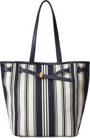Veronica Beard Stripe Canvas Dash Tote