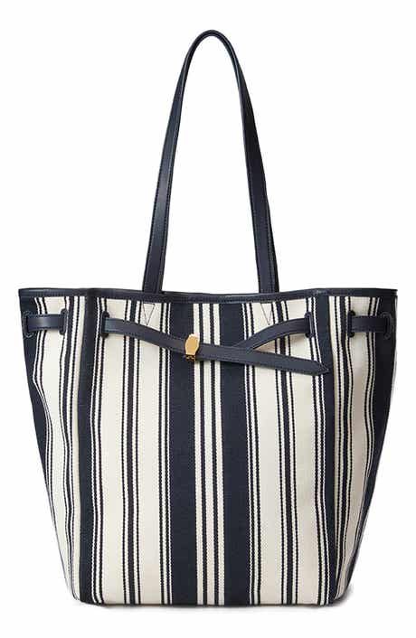 Veronica Beard Stripe Canvas Dash Tote
