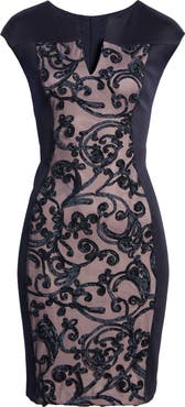 Connected Apparel Soutache Panel Dress