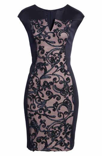 Connected Apparel Soutache Panel Dress