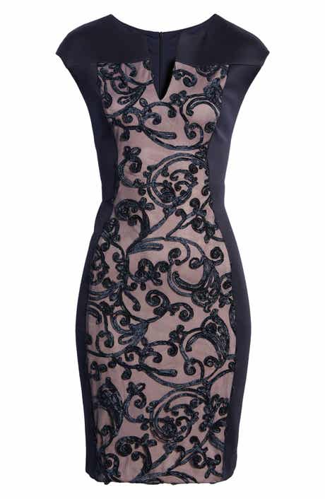 Connected Apparel Soutache Panel Dress