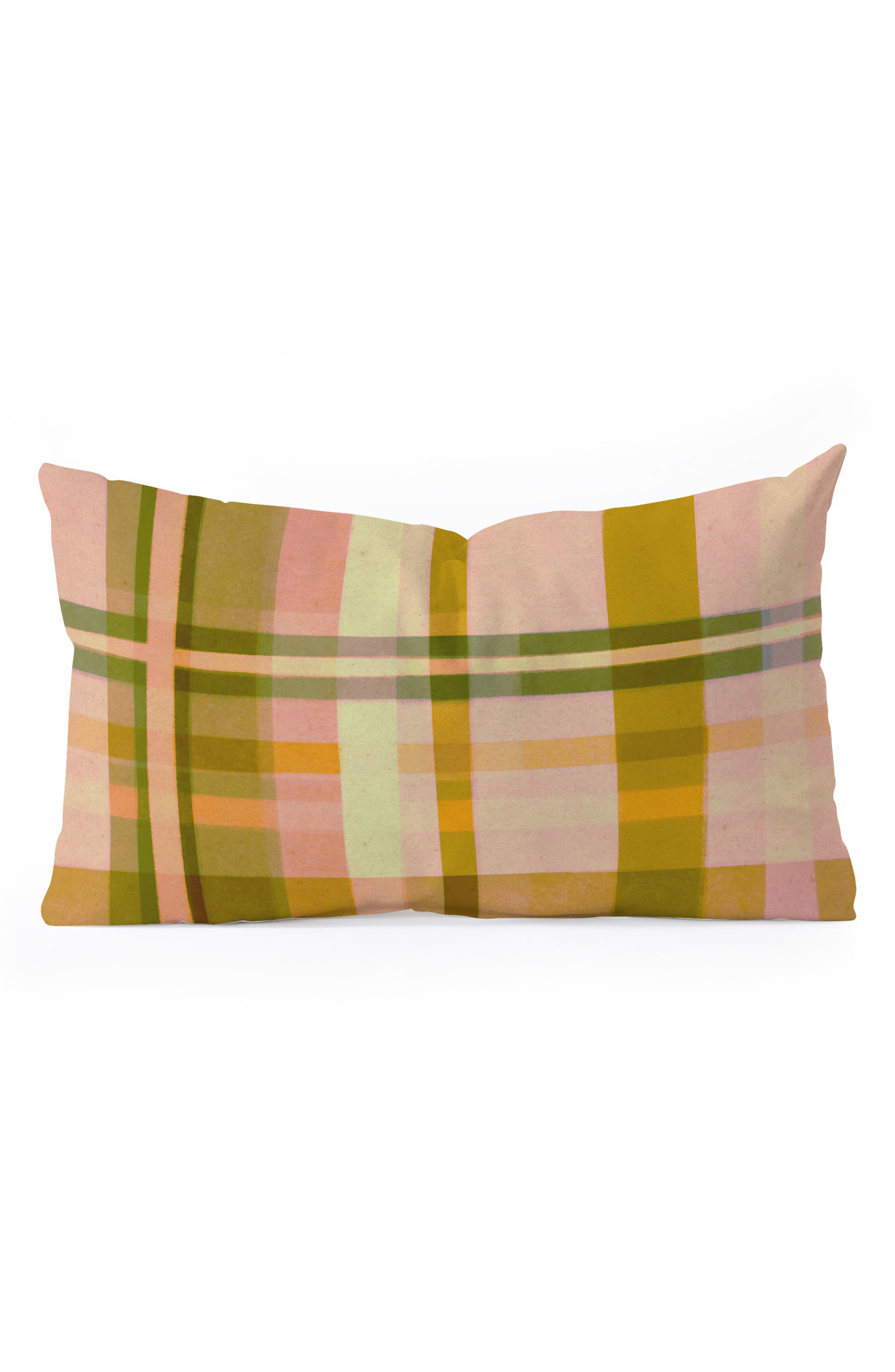 Deny Designs Alisa Galitsyna Colorful Plaid Lumbar Throw Pillow