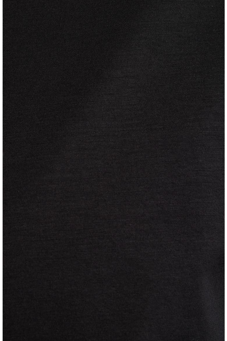 Modern Fit Solid Black Knit Cotton Dress Shirt, Alternate, color, BLACK