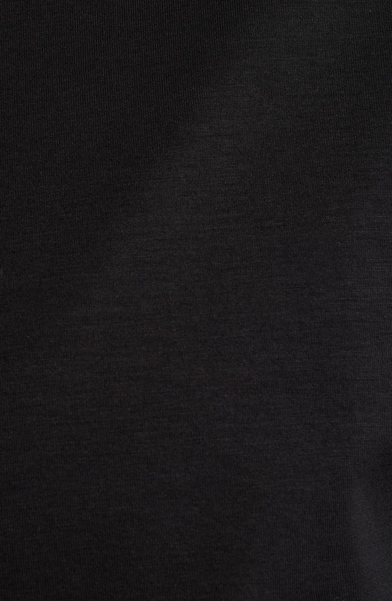 DANIEL HECHTER Modern Fit Solid Black Knit Cotton Dress Shirt, Alternate, color, Black