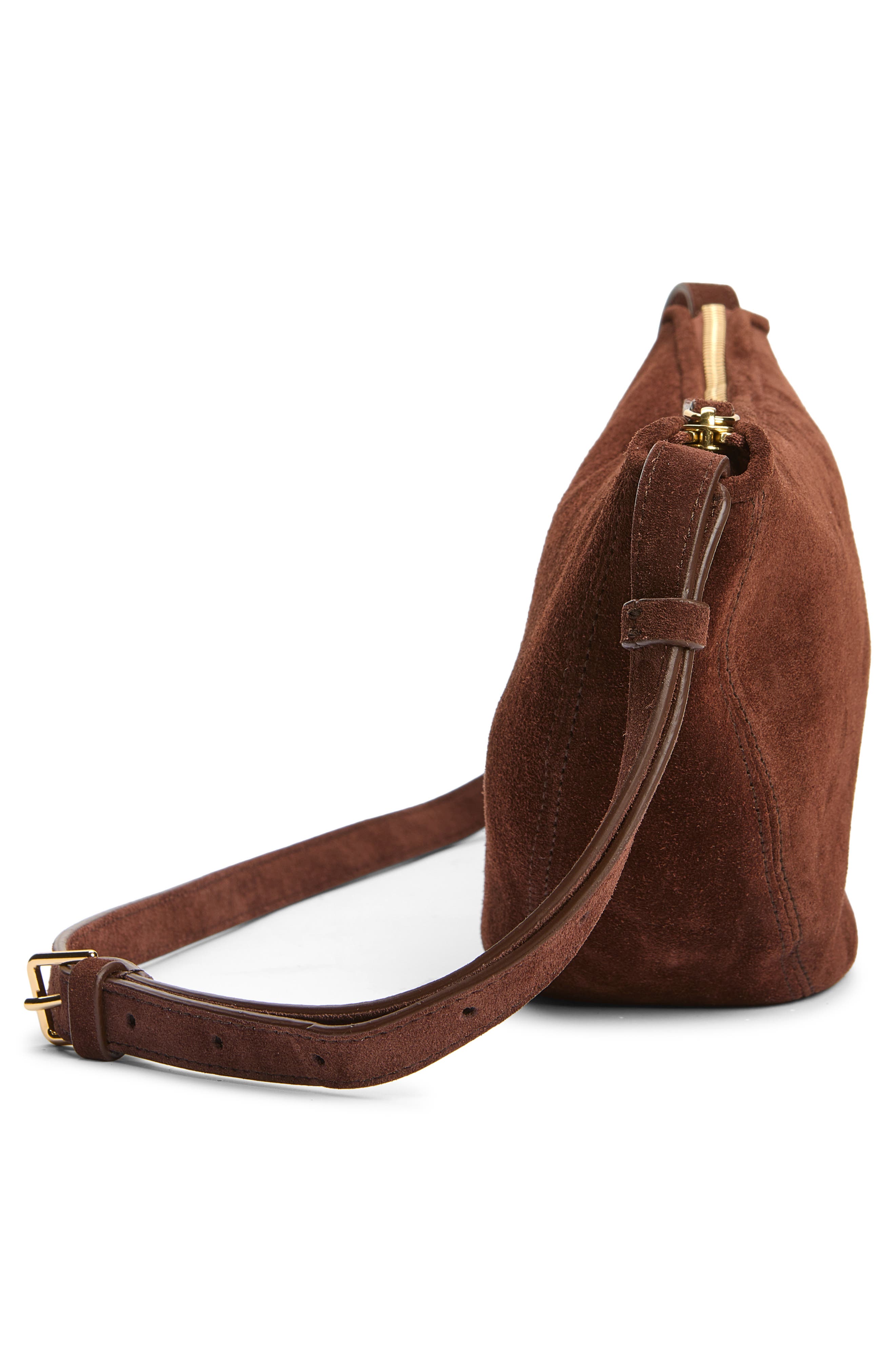 Moon Leather Sling Crossbody Bag, Alternate, color, CHOCOLATE