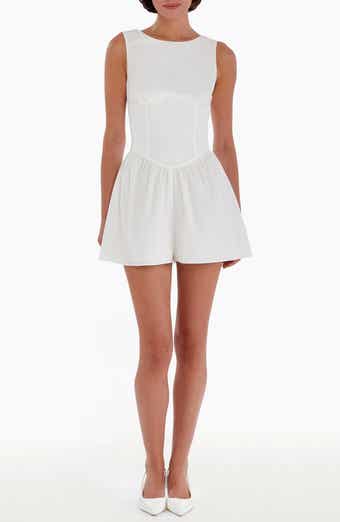Amanda Uprichard Bellini Satin Bodice Romper