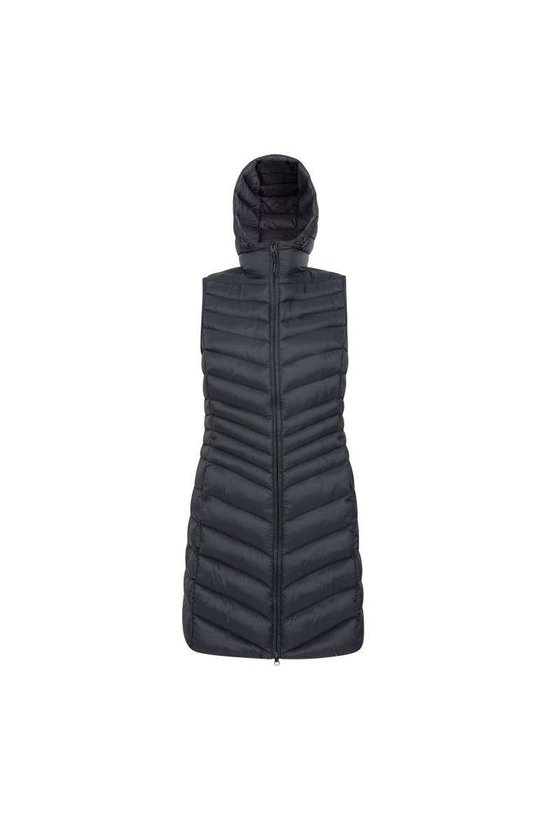 Florence Padded Long Vest, Main, color, Black