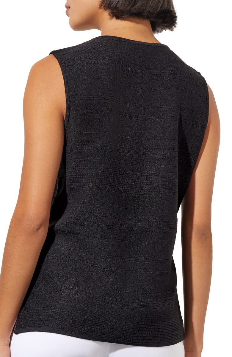 Ming Wang Textured V-Neck Knit Tank, Alternate, color, 