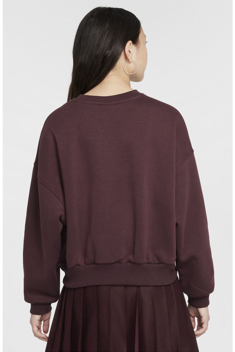 Kids' Sportswear Graphic Sweatshirt, Alternate, color, 652 BURGUNDY CRUSH/HOT PUNCH