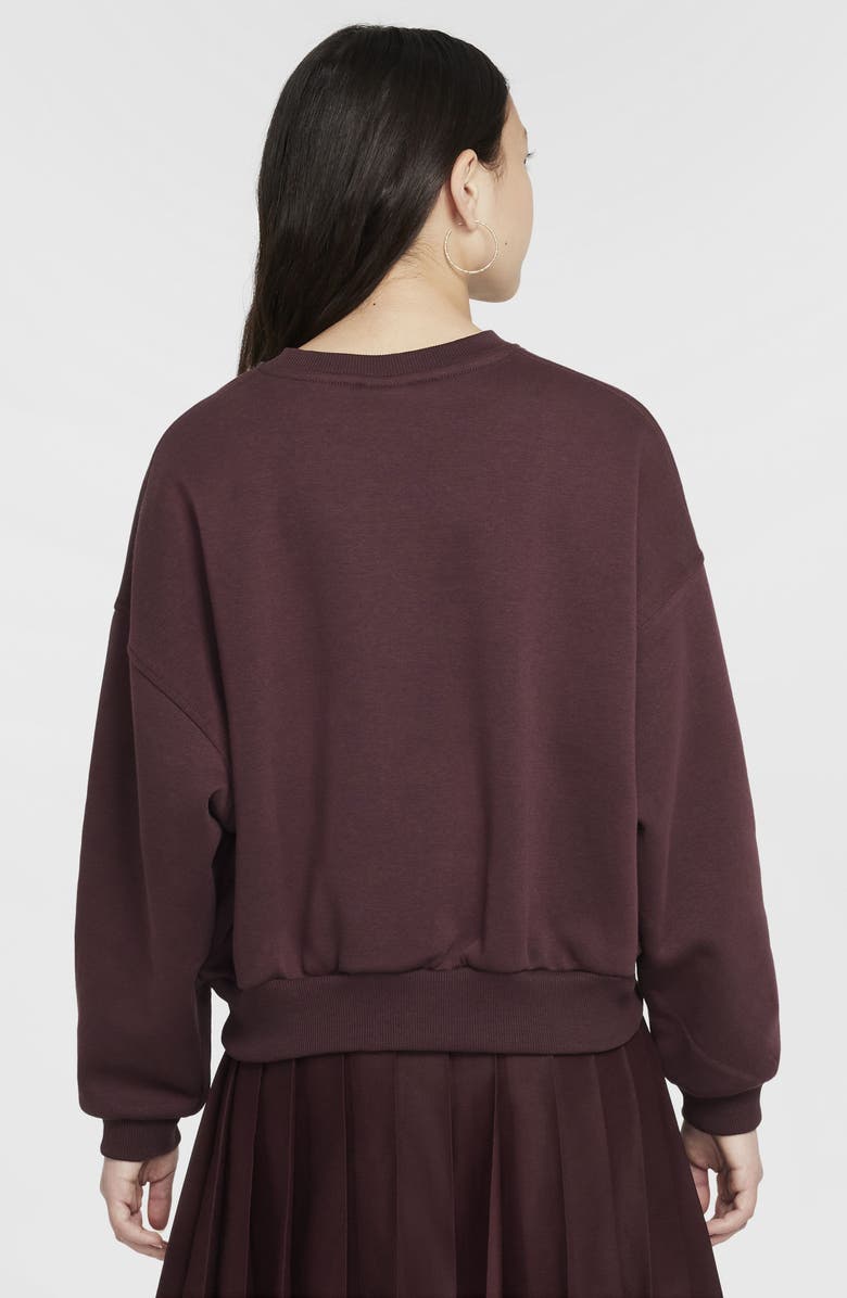 Nike Kids' Sportswear Graphic Sweatshirt, Alternate, color, 652 Burgundy Crush/Hot Punch