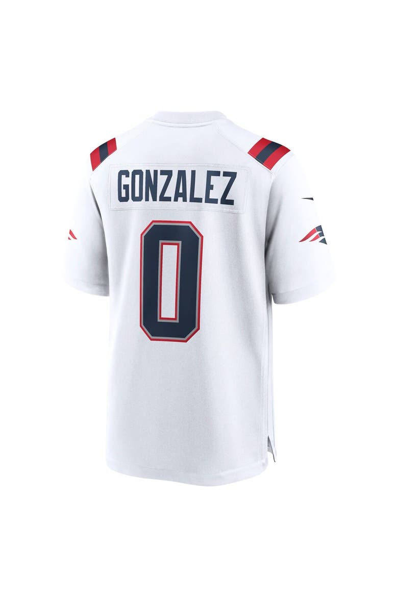Men's Nike Christian Gonzalez White New England Patriots Game Jersey, Alternate, color, White