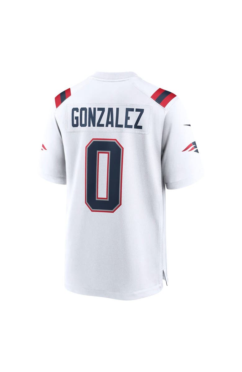 Nike Men's Nike Christian Gonzalez White New England Patriots Game Jersey, Alternate, color, White