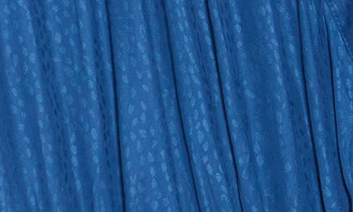 Socialite Cap Sleeve Satin Tiered Minidress In Navy Peony