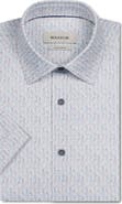 Bugatchi Miles OoohCotton® Golfer Print Short Sleeve Button-Up Shirt